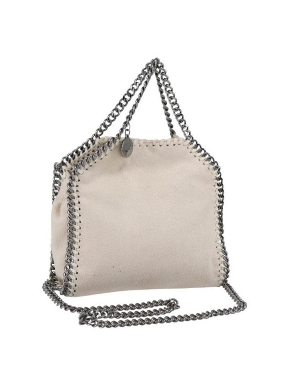 Authentic Stella MacCartney Chain Falabella Bag polyester 2way White 495151